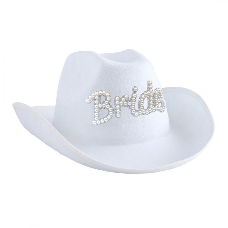 Chapéu Branco Cowgirl 'BRIDE'