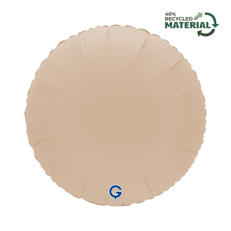 Balão Foil Redondo 18'' Soft Matte Cappuccino - Bege