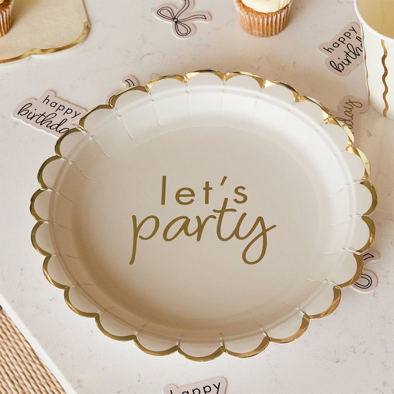 8 Pratos 22,5cm Let's Party