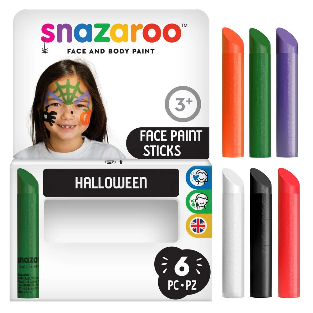 6 Pinturas faciais Snazaroo Halloween
