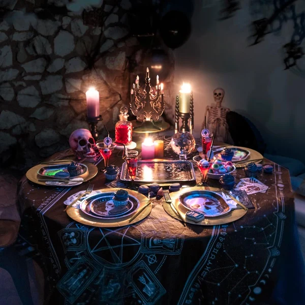 8 Copos Reutilizáveis Plástico Premium 360ml Caveira - Halloween