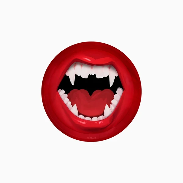 6 Pratos 17cm Dentes de Vampiro - Halloween