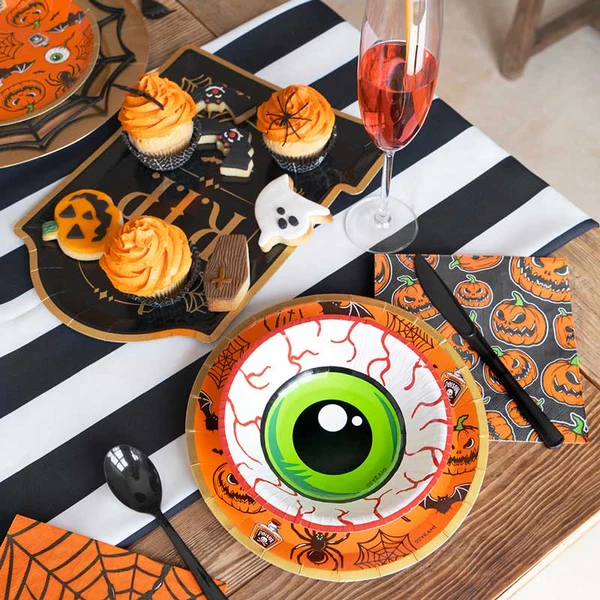 2 Bandejas de Papel 34x27cm Forma Lápide - Halloween