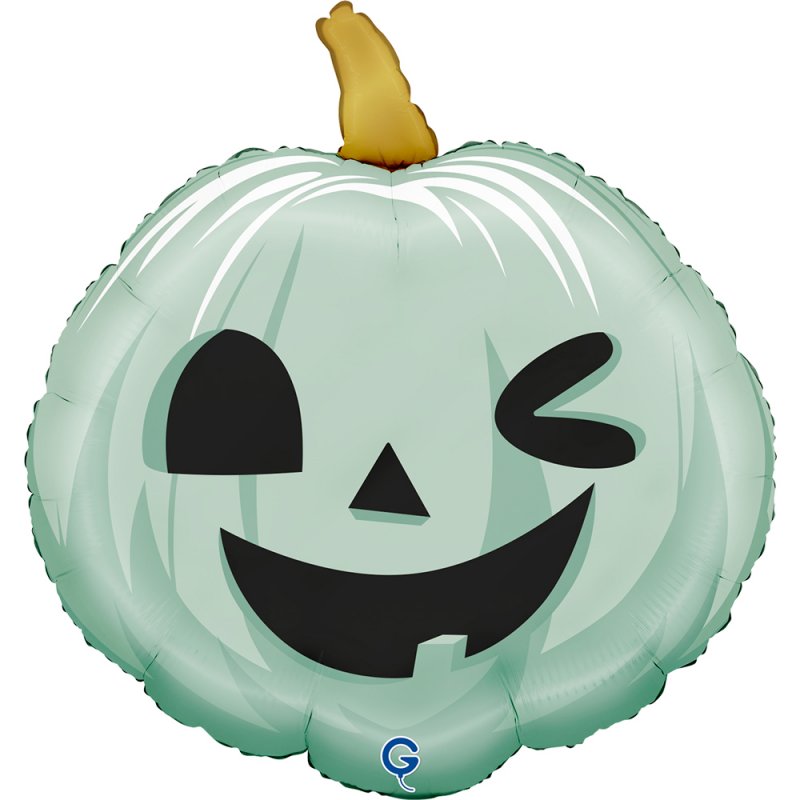 Balão Foil 56cm Funny Pumpkin Verde