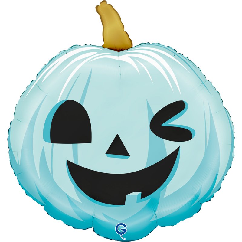 Balão Foil 56cm Funny Pumpkin Azul