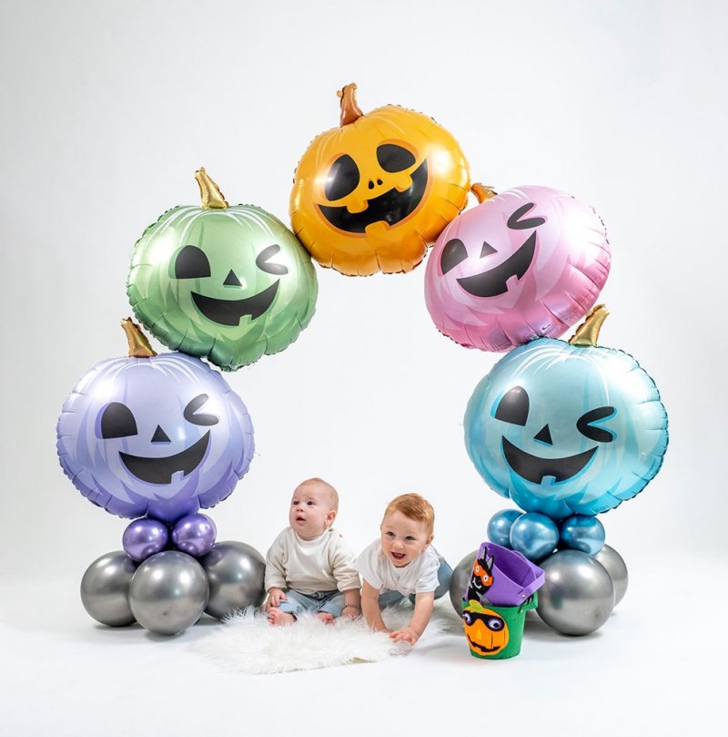Balão Foil 56cm Funny Pumpkin Azul