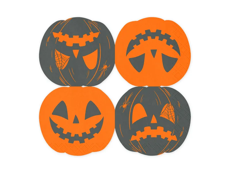 20 Guardanapos 16,5x15cm Scary Pumpkins - Halloween