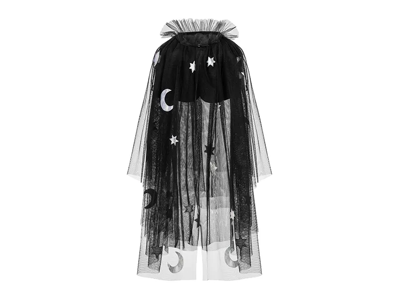 Capa Preta com Detalhes Prateado - Halloween