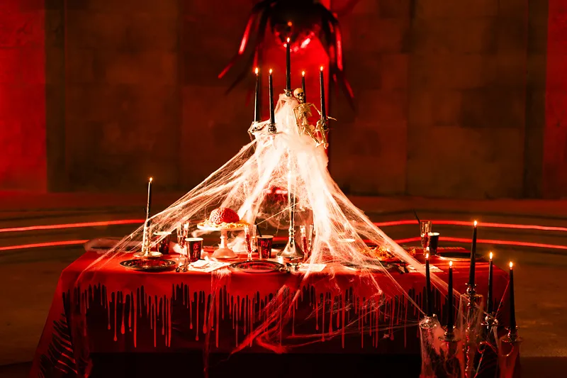Toalha de Mesa 180x120cm Dripping Blood - Halloween