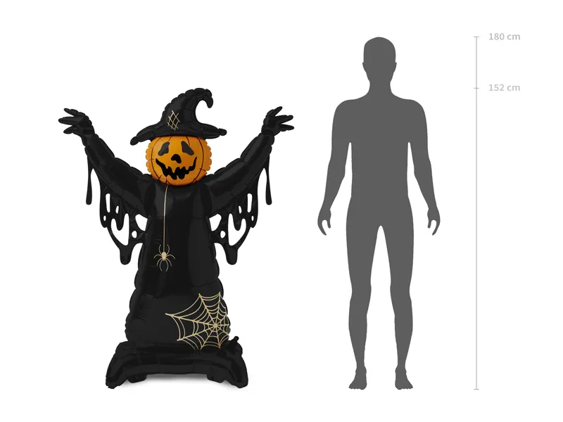 Balão Foil Standing 111,5x152cm Espantalho Abóbora XXL - Halloween