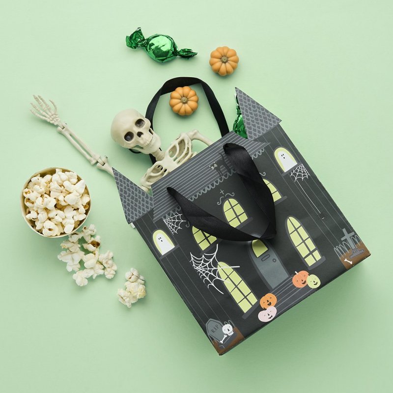 5 Sacos para Doces 22x18x8,5cm Casa Assombrada - Halloween