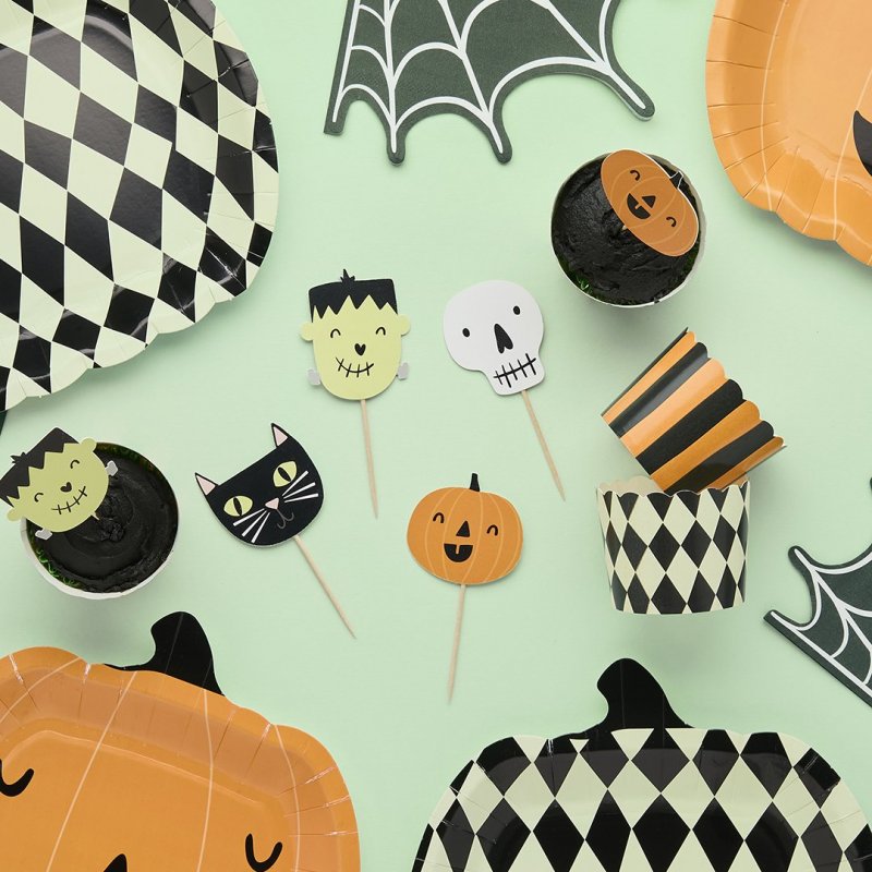 12 Formas para Cupcakes e Picks Personagens - Halloween