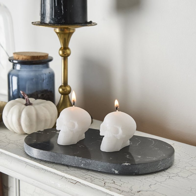 2 Mini Velas 5cm Caveira - Halloween