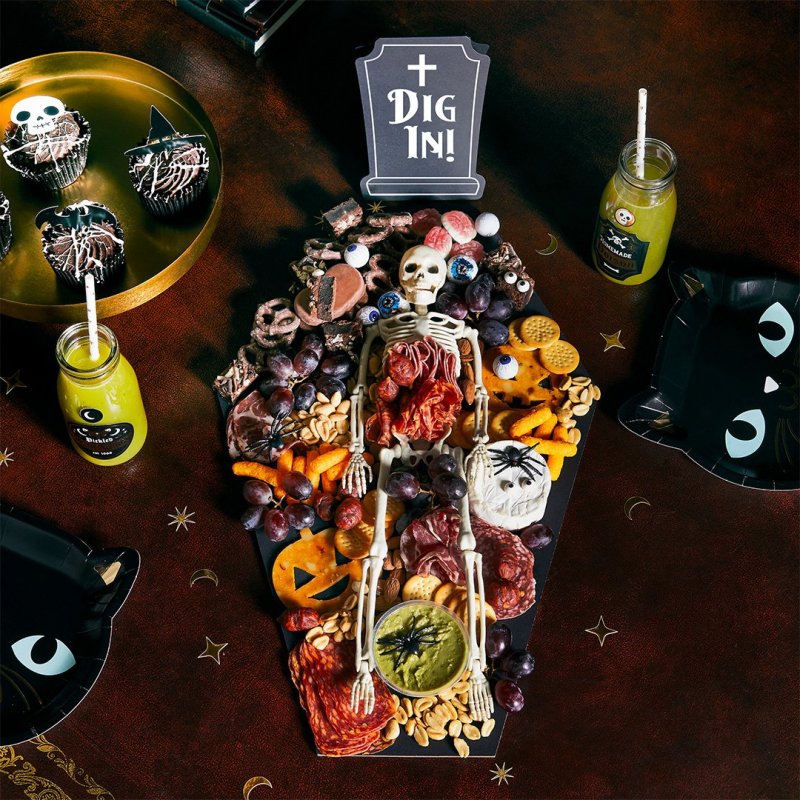 Tabuleiro para Aperitivos 47x30,5cm Caixão - Halloween