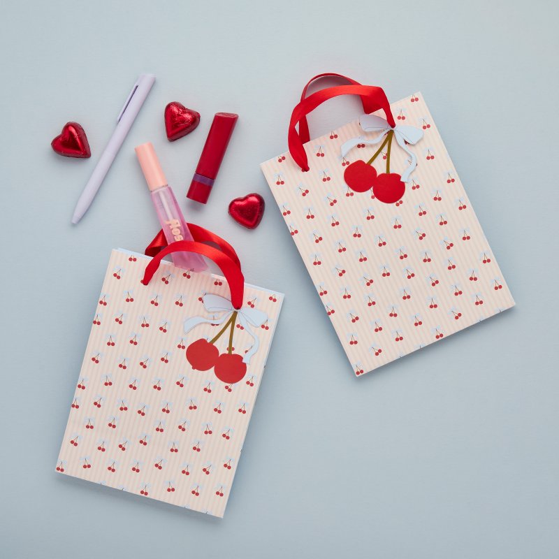 4 Sacos para Lembranças 20x15cm - Rococo Cherries