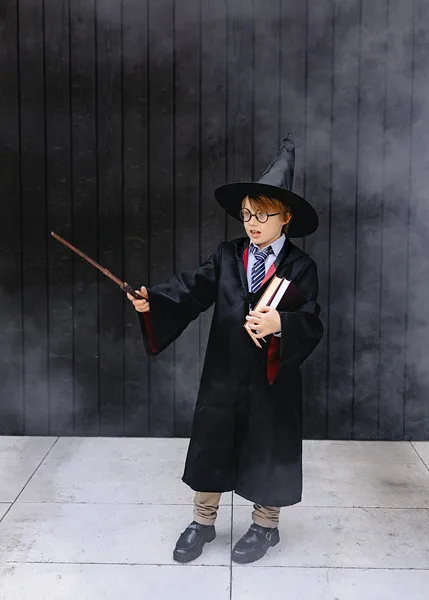 Capa de Feiticeiro Infantil 140-158cm Preta - Harry Potter