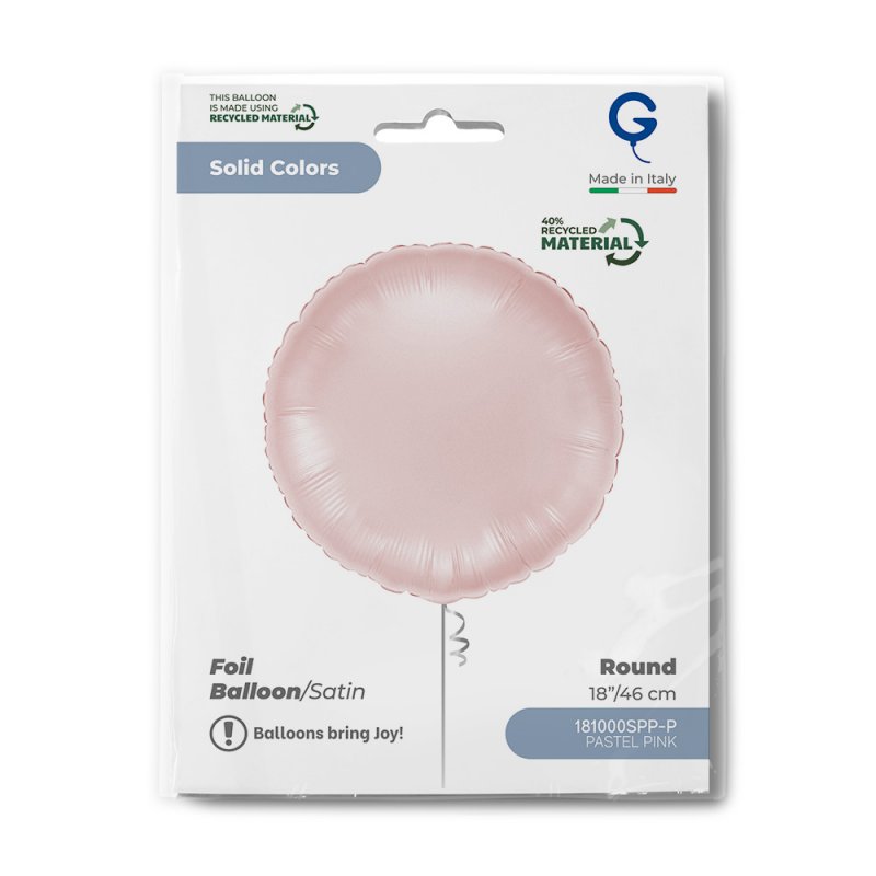 Balão Foil Redondo 18'' Satin Pastel Pink - Rosa Pastel