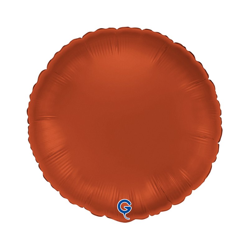 Balão Foil Redondo Satin Brick Red - Vermelho Escuro