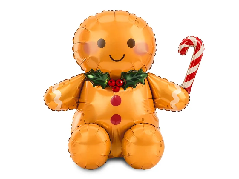 Balão Foil 85,5x80cm Gingerbread man - Natal