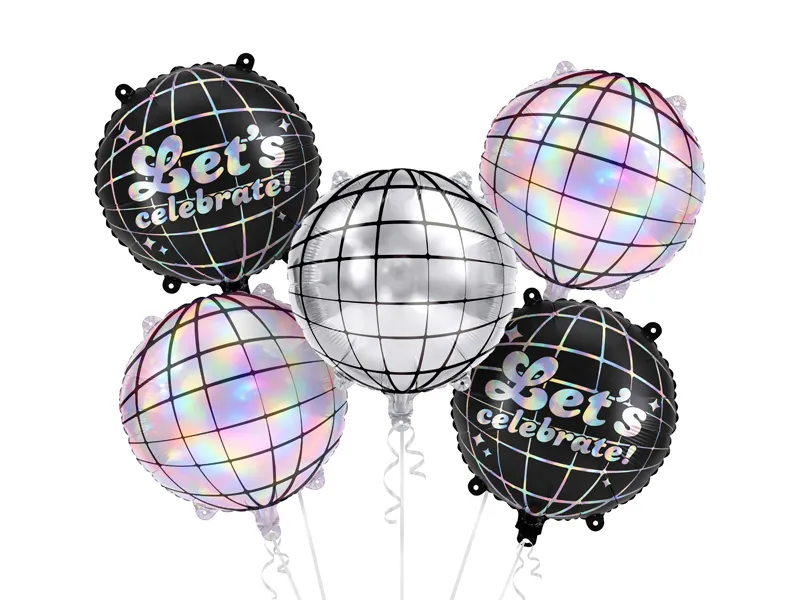 Set de 5 Balões Foil 35cm Bolas de Disco
