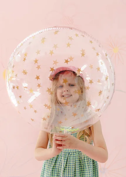 Balão Bubble 60cm Estrelas Douradas