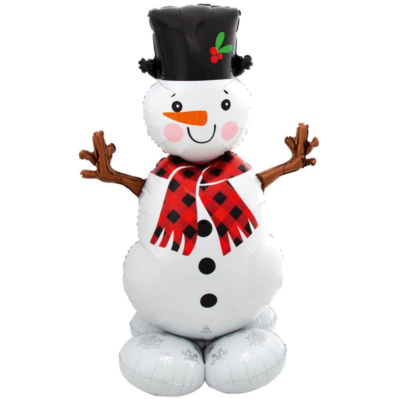 Balão Foil 88x139cm AirLoonz Boneco de Neve Natal