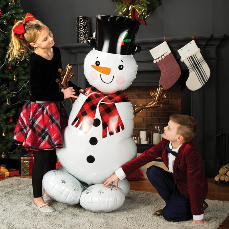 Balão Foil 88x139cm AirLoonz Boneco de Neve Natal