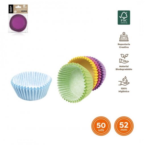 50 Formas de Cupcake 5,2x3cm Cor Sortida