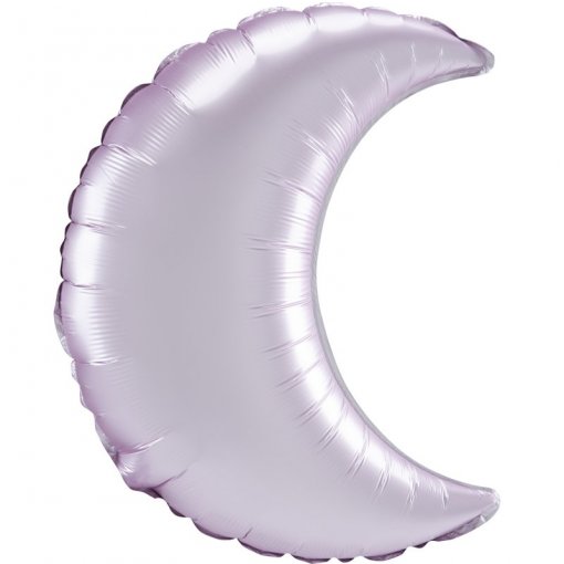 3 Balões Foil SuperShape 89cm Mate Lua Rosa Pastel