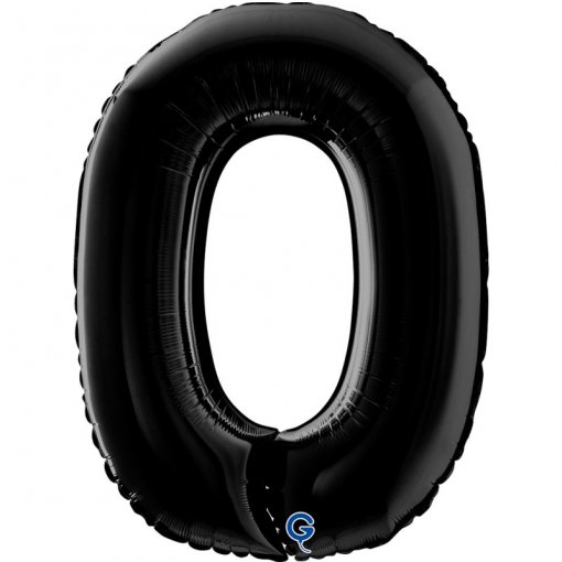 Balão Foil 66cm Preto nº0