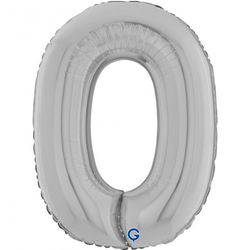 Balão Foil 66cm Prateado nº0