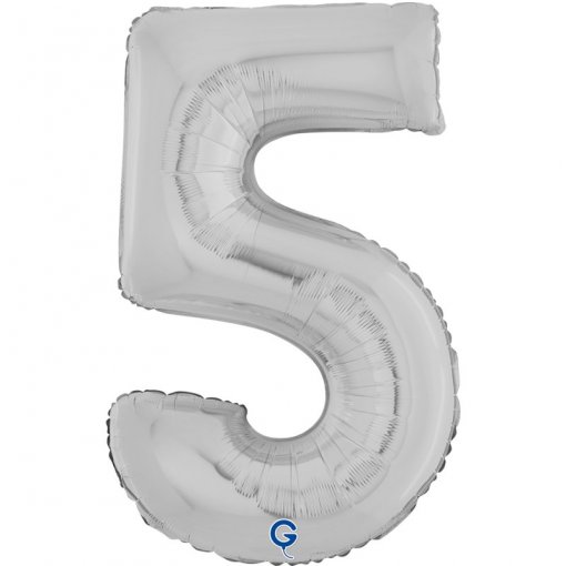 Balão Foil 66cm Prateado nº5