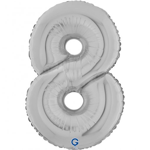 Balão Foil 66cm Prateado nº8