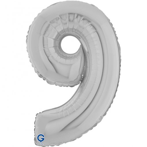 Balão Foil 66cm Prateado nº9