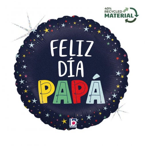 Balão Foil 46cm Feliz Dia Papá - Dia do Pai (sem pack)