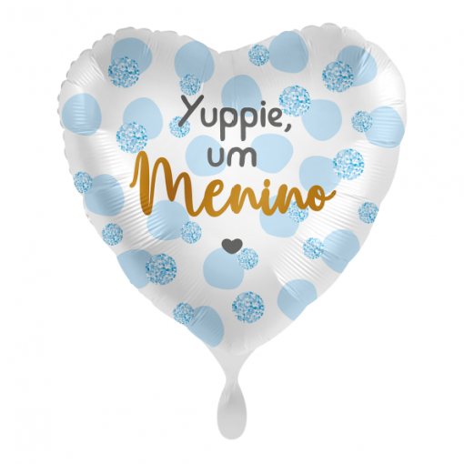 Balão Foil 43cm 'Yuppie, um menino!'