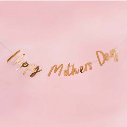 Grinalda 2m Happy Mother's Day Dourada