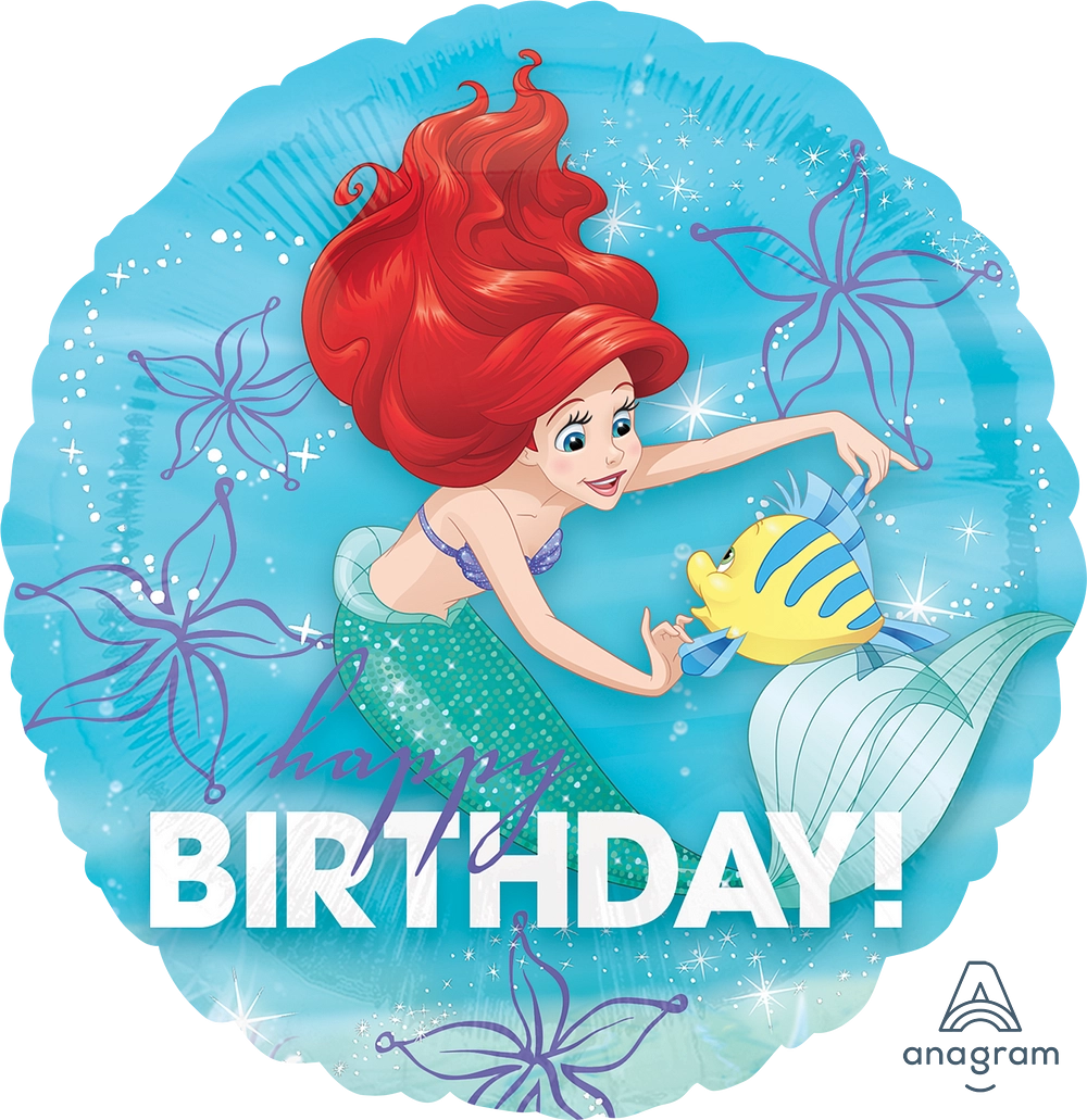 Balão Foil 43cm Princesas Disney - Ariel (Pequena Sereia)