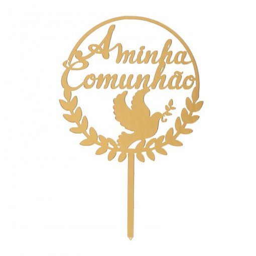 Topo de Bolo 15x10cm A Minha Comunhão