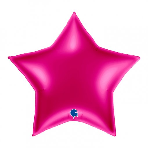Balão Foil Estrela 91cm Magenta - Rosa Choque