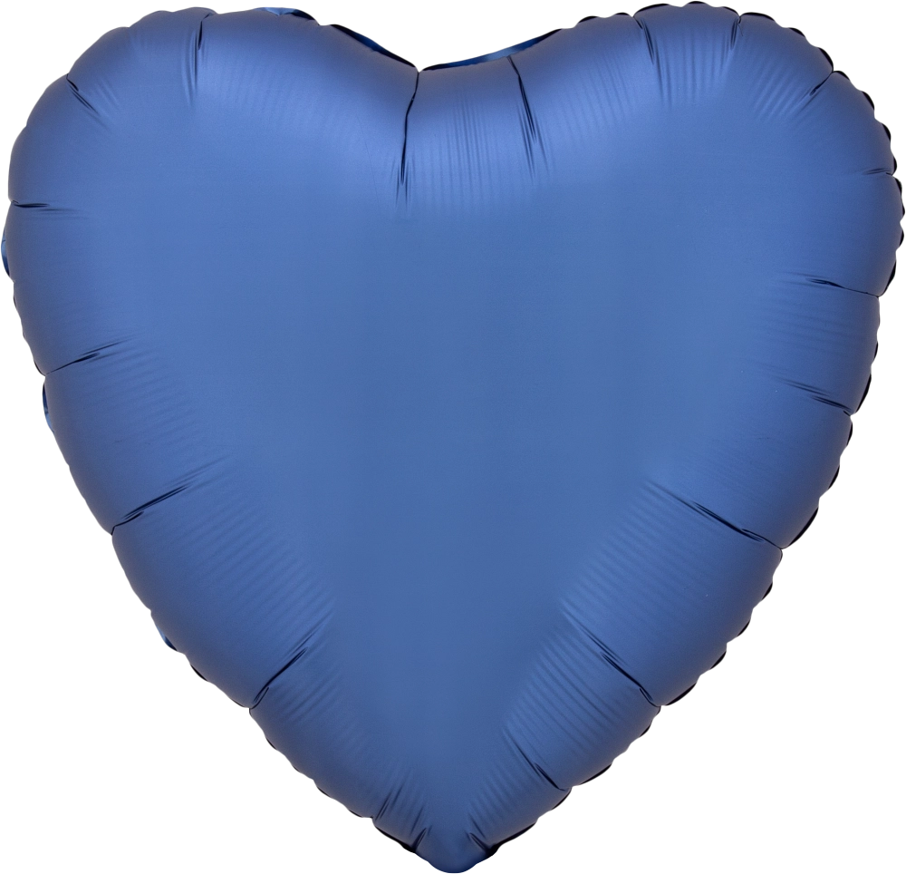 Balão Foil 43cm Coração Satin Luxe™ Azul
