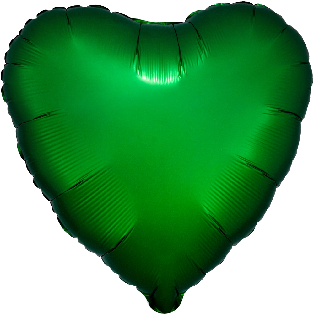 Balão Foil 43cm Coração Satin Luxe™ Verde Escuro