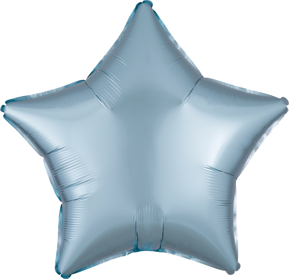 Balão Foil 48cm Estrela Satin Luxe™ Azul Claro