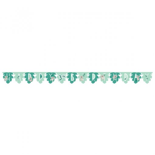 Grinalda Happy Birthday Idade personalizável Koala