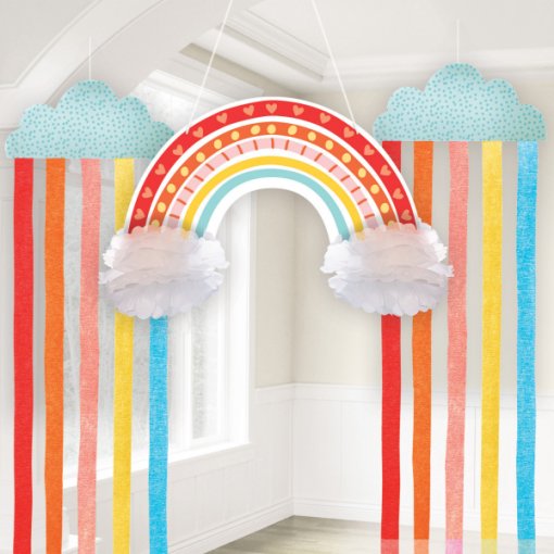 3 Decorações Pendentes 41.2x170cm / 64cm Retro Rainbow (Arco-Íris) 