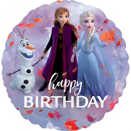 Balão Foil S60 Frozen II Happy Birthday