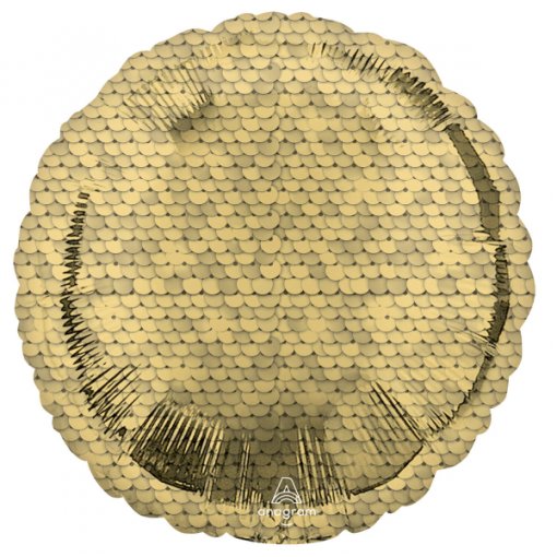 Balão Foil 'Lantejoulas' / 'Escamas' Dourado
