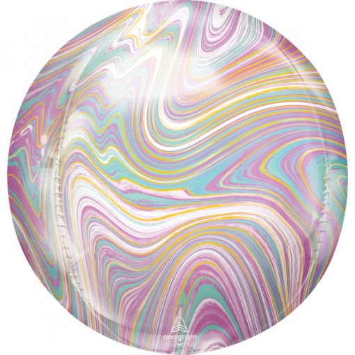 Balão Foil Orbz Marblez Pastel