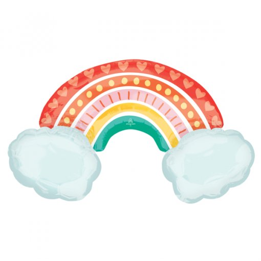 Balão Foil SuperShape P35 Arco-Íris Retro 