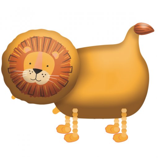 Balão foil 89x109cm Leão Walking Pet Get Wild - Safari